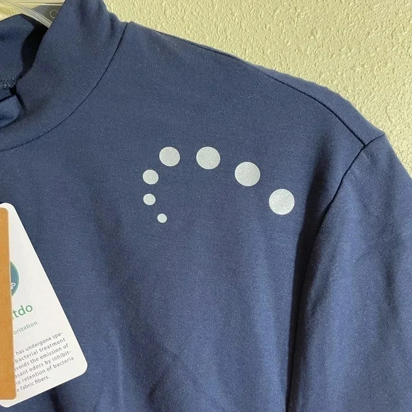 Wantdo L Workout Ruched Tunic Yoga Top Casual T Shirt Blue Antibacterial NEW - Picture 9 of 12